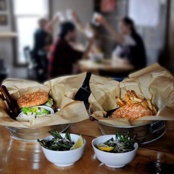 burgers, food, casual dining